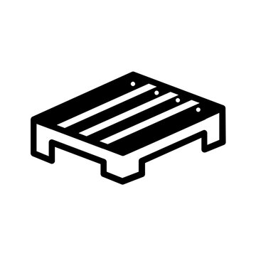 recommend clip art: Vector solid black icon for Pallet