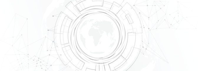 Obraz premium Technology abstract white background design. use for poster, banner, template on web, backgrop.