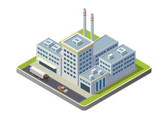 Modern Isometric Industrial Building