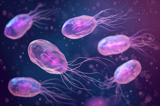 Parasitic gastroenteritis can be caused by parasites such as Giardia lamblia