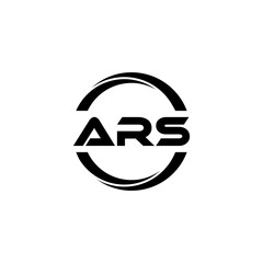ARS letter logo design with white background in illustrator, cube logo, vector logo, modern alphabet font overlap style. calligraphy designs for logo, Poster, Invitation, etc.