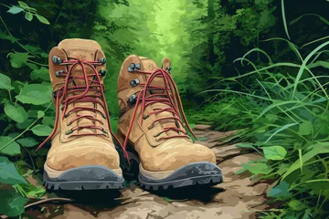 Foto op Plexiglas Wear appropriate footwear for the specific terrain, such as hiking boots with good traction © rufous