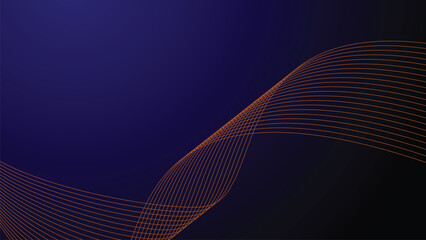Blue gradient with curve line background wallpaper vector image for backdrop or presentation
