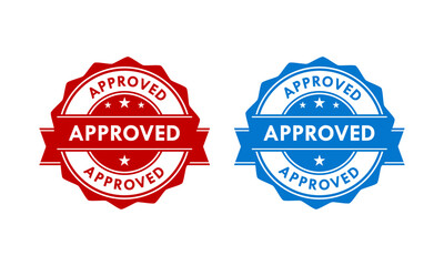 Approved design  logo template illustration