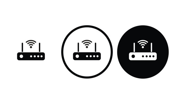 icon router black outline for web site design 
and mobile dark mode apps 
Vector illustration on a white background