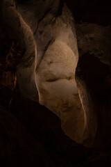 Soft Shadows Creep Around The Smooth Walls of Carlsbad Caverns