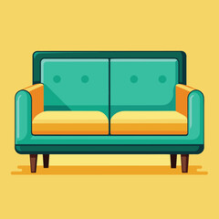 vector illustration of sofa interior