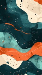 Abstract background with teal copper background 