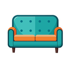 vector illustration of sofa interior