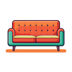 vector illustration of sofa interior