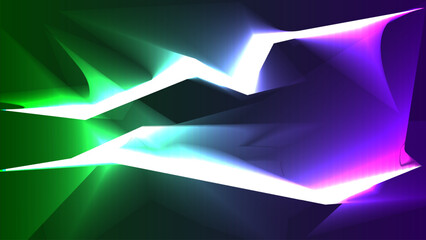 Vibrant Abstract Light Beams Intersecting in a Dark Space With a Futuristic Feel