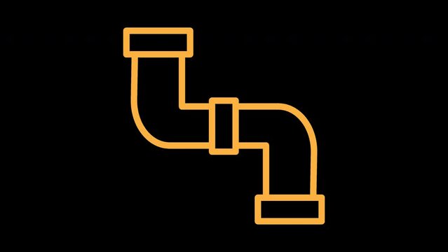 Construction Pipe Water Outline Animated Icons