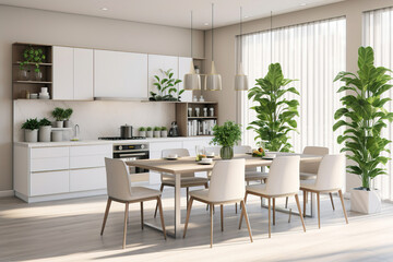 Fototapeta premium modern kitchen counter.