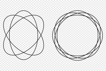 Abstract random circles geometric circular element - obrazy, fototapety, plakaty