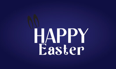 Happy Easter Beautiful Text Design And Gradient Background