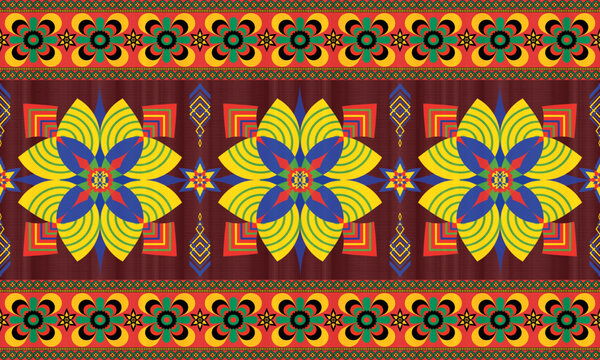 African ethnic native pattern.Traditional kente,ankara,kitenge,chitenge,capulana african wax print fabric pattern.Abstract vector motif pattern.For fabric,clothing,blanket,carpet,woven,wrap,decoration