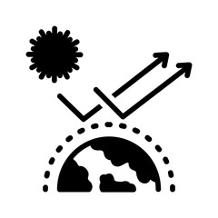 Vector solid black icon for Uninhabitable