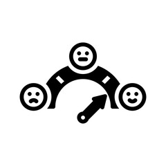 Vector solid black icon for Satisfaction