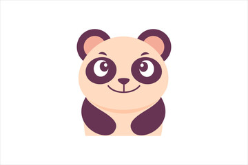 Cute Panda Funny Flat Sticker Design