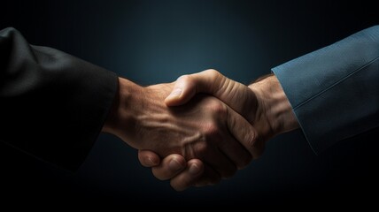 A symbolic partnership handshake meeting captured in high definition, showcasing the essence of collaboration and trust in a professional setting