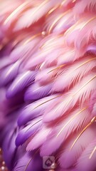 Fototapeta na wymiar Beautiful close-up of the feathers of a pink flamingo bird. Creative background.