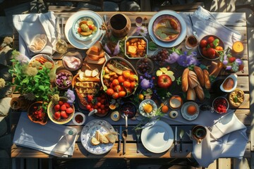 a table of delicious food