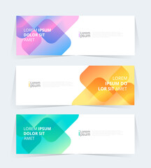 Geometric banner design with Vector presentation template.