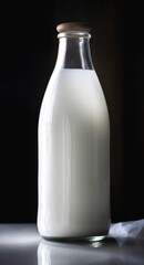 Fototapeta na wymiar milk in bottle isolated on background