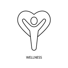 wellness concept line icon. Simple element illustration.wellness concept outline symbol de sign.