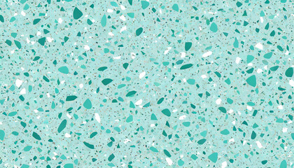 Obraz premium Turquoise blue terrazzo floor texture background