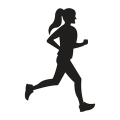 Fototapeta na wymiar Human running vector logo
