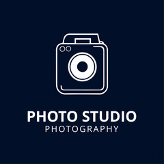 Camera logo for photographers vector template