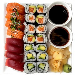 Fototapeta na wymiar sushi on a plate