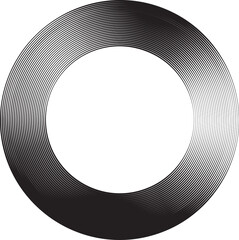 abstract black circle transparent background