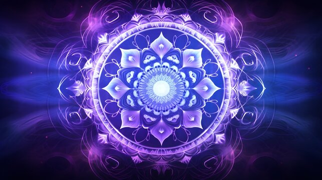 Mystical Fractal Mandala Wallpaper Background