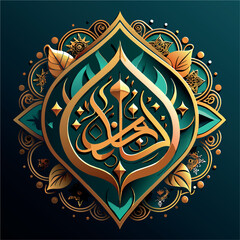 Luxury Golden Arabic ornamental generated by Ai 