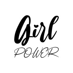 girl power black letter quote