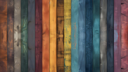 a colorful wood texture background, showcasing a diverse array of hues and tones to add warmth and vibrancy to any design