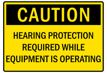 Hearing protection sign