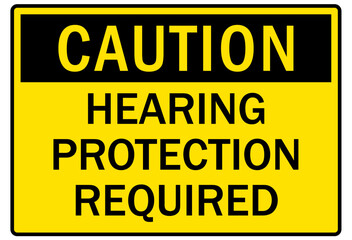 Hearing protection sign