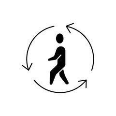 routine concept line icon. Simple element illustration.routine concept outline symbol de sign.