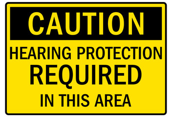 Hearing protection sign