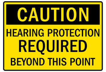 Fototapeta premium Hearing protection sign