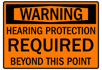 Hearing protection sign