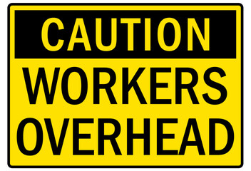 Obraz premium Men working above sign