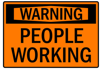 Fototapeta premium Men working above sign