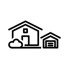 Vector black line icon for Adu