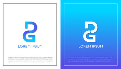 dg Logo, dg vector logo, dg icon,  dg Logo design template element, Abstract Initial Letter dg Logo, Flat Vector Logo Design, Business logo - obrazy, fototapety, plakaty