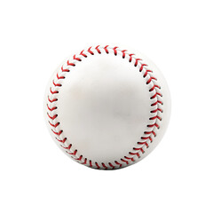 Macro view of baseball isolated on transparent background