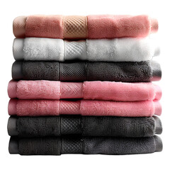 stack of towels realistic on transparent background Remove png